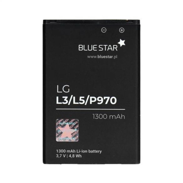 Akkumulátor LG L3 / L5 / P970 Optimus fekete / P690 Optimus Net 1300 mAh Li-Ion Blue Star