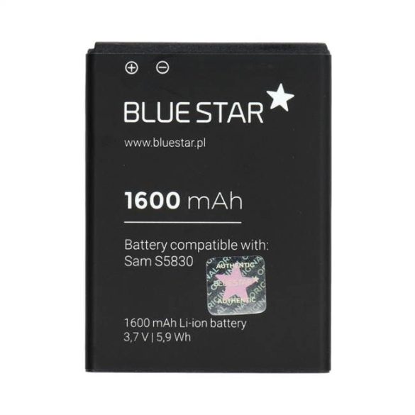 Akkumulátor Samsung Galaxy Ace (S5830) / Galaxy Gio (S5670) 1600 mAh Li-Ion (BS) PREMIUM