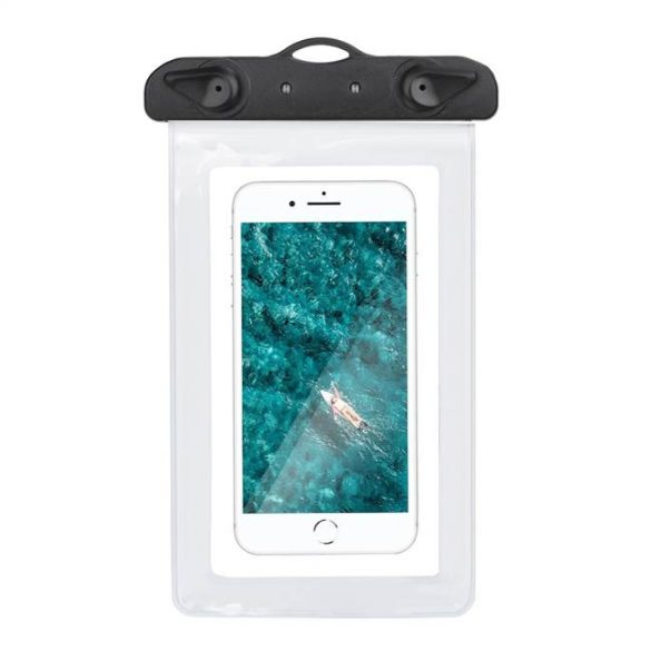 Vízálló mobiltelefon táska műanyag záró - fehér telefontok