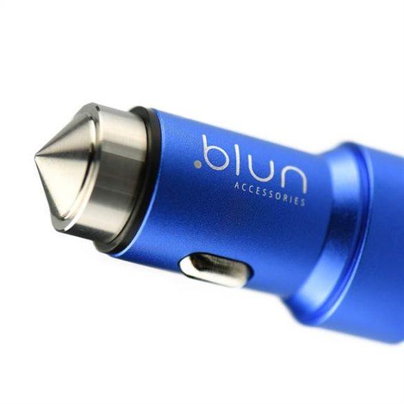 Blun QWE CC-DAQ02 autós töltő 2xUSB-A csatlakozóval 3,1A kék