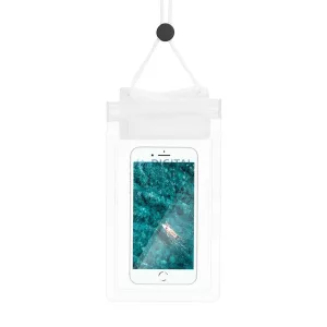 Vízálló mobiltelefon táska Zipper zárás - fehér telefontok