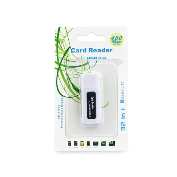 Memóriakártya olvasó USB Titanium fekete SDHC / SD / MMC / RS-MMC / Mini-SD (adapterrel) / Micro SD (adapterrel) / TF (adapter) / XD / MS / MS DUO / MS PRO DUO 2.0