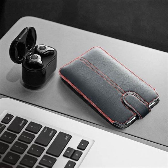 Forcell Pocket Ultra Slim M4 univerzális belebújtatós tok - fekete, 164x89mm