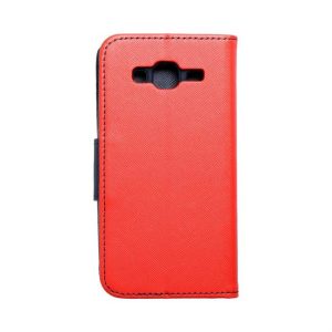 Fancy flipes tok SAMSUNG Galaxy J3 / J3 2016 piros / sötétkék telefontok