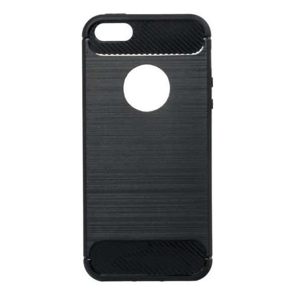 Forcell CARBON tok iPhone 5 / 5S / SE fekete telefontok