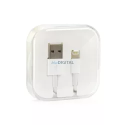 Kábel USB iPhone Lightning 8-pólusú fehér BOX HD4