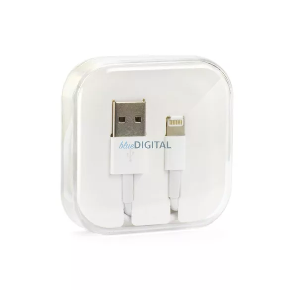 Kábel USB iPhone Lightning 8-pólusú fehér BOX HD4
