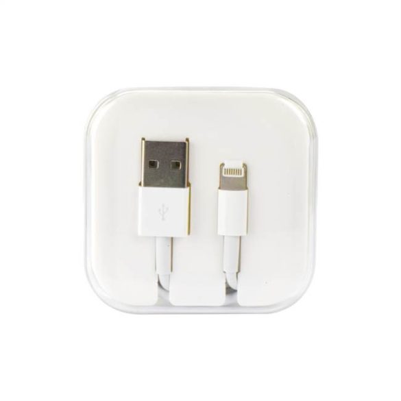 Kábel USB iPhone Lightning 8-pólusú fehér BOX HD4