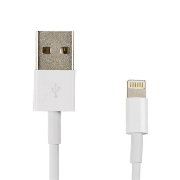 Kábel USB iPhone Lightning 8-pólusú fehér BOX HD4