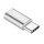 Adapter töltő Micro USB / MicroUSB Type-c ezüst