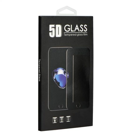 5D teljes felületen ragasztós Edzett üveg tempered glass - Iphone X / XS / 11 Pro betekintésvédett fekete üvegfólia
