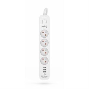 Power strip 4 aljzat + 3xUSB A 5 méter 3×1.5mm² H05VV-F 16A/250V~M02415