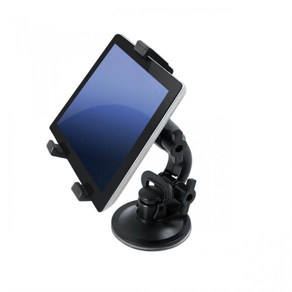 Autós tartó tablet - Universal 7" - 10" (2in1 - szélvédő és a fejtámla) (AX-01), fekete