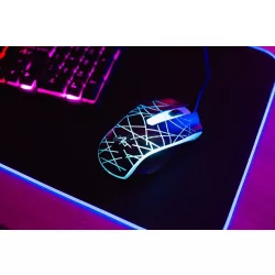   ART AK-50 vezetékes billentyűzet + egér szett USB-A QWERTY háttérvilágítással - fekete