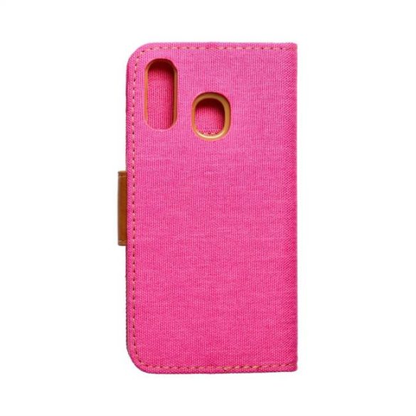 Canvas flipes tok Samsung Galaxy A40 pink telefontok