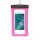 Waterproof AIRBAG for mobile phone with plastic closing - rose pink