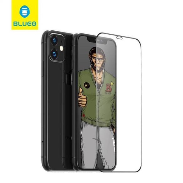 5D Mr. Monkey Glass - Apple Iphone 11 fekete (HD) üvegfólia