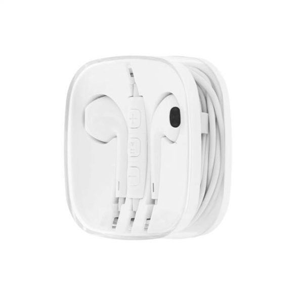 HF sztereó Apple Iphone Lightning 8-tűs NEW BOX fehér