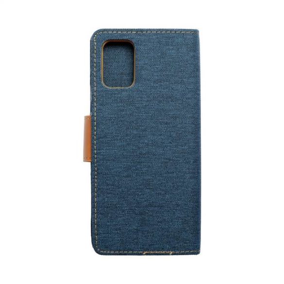 CANVAS Book case for SAMSUNG A71 navy blue