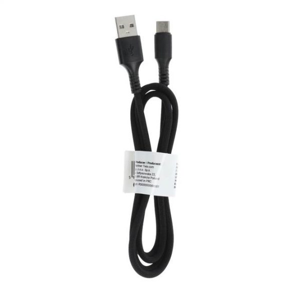 Kábel USB - Type-c 2,0 C279 fekete 1 méter