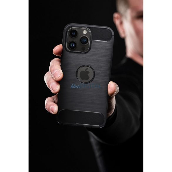 Forcell CARBON tok iPhone 12 MINI fekete telefontok