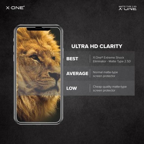 X-ONE Teljes tok extra erős matt - iPhone 12/12 Pro 6,1" Edzett üveg tempered glass 9H üvegfólia