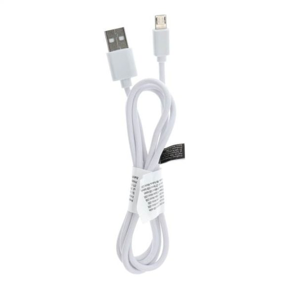 Kábel USB - Micro C366 fehér 1 méter (csatlakozó: 8mm)