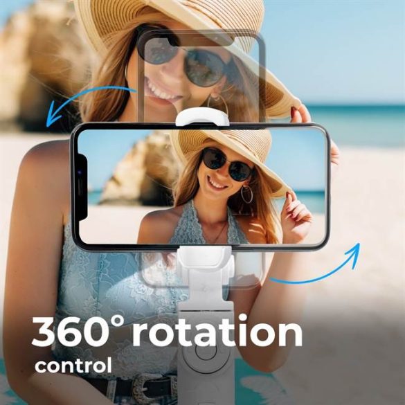 Combo szelfi selfie bot állvány és távvezérlő Bluetooth fehér SSTR-12