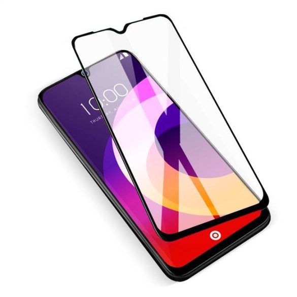 5D teljes felületen ragasztós üvegkerámia - Iphone 12 Pro Max fekete üvegfólia