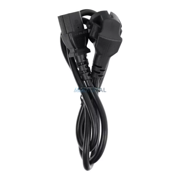 Tápkábel számítógéphez / nyomtatóhoz / monitorhoz 230V 16A 1 m - fekete