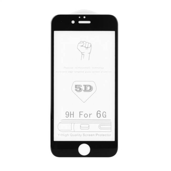 5D teljes felületen ragasztós Roar Glass - Xiaomi redmi Note 9 5G fekete üvegfólia