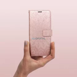   Forcell MEZZO flipes tok iPhone 12/12 PRO mandala rose gold telefontok