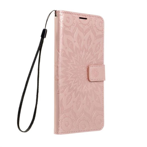 Forcell MEZZO flipes tok SAMSUNG Galaxy A12 mandala rose gold telefontok