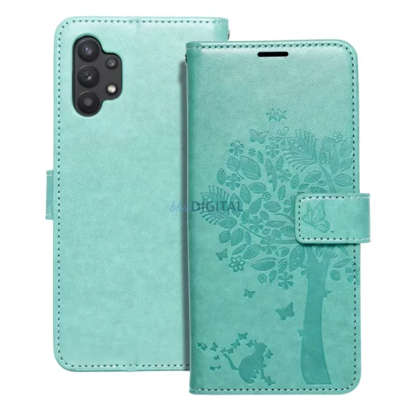 Forcell MEZZO flipes tok SAMSUNG Galaxy A32 5G fa zöld telefontok