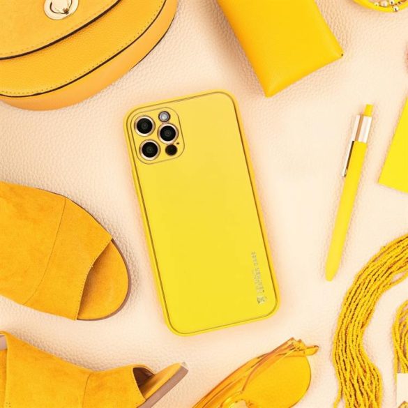 Forcell bőrtok iPhone 11 (6,1" ) sárga telefontok