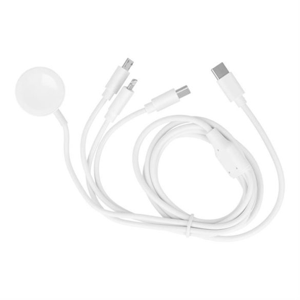 type-c kábel 4w1 iPhone Lightning 8-pin + type-c + Micro + Apple Watch 3W 1A C3186 fehér