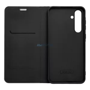 Forcell Luna flipes Carbon Samsung Galaxy A22 5G fekete tok