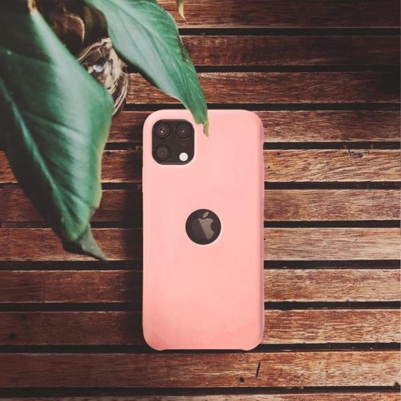 Forcell Silicone tok iPhone 13 Pro Max rózaszín (lyuk nélkül)