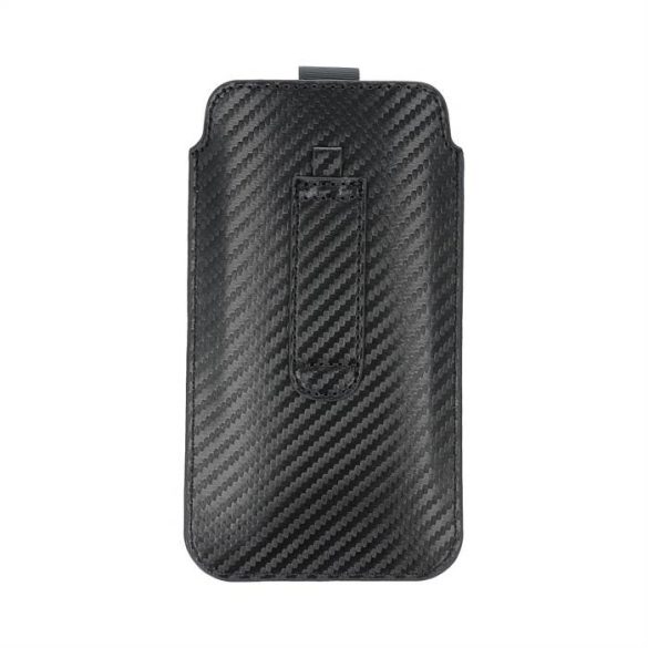 Forcell Pocket Carbon Tok - Méret 15 - Samsung A41 / S20 / A6 2018 / A20E HUAWEI P20 / Y5 2019