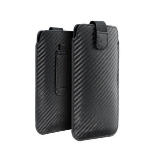 Forcell Pocket Carbon univerzális belebújtatós tok 158x84mm - fekete