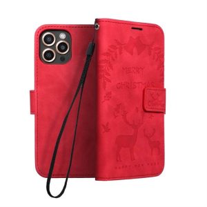 Forcell Mezzo flipes tok Samsung Galaxy A03s Reindeers Red
