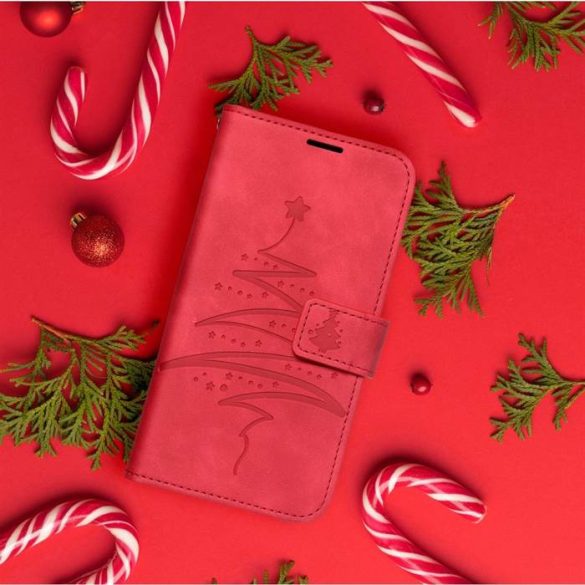 Forcell Mezzo flipes tok Xiaomi Redmi Note 10/10-es évek Karácsonyfa piros