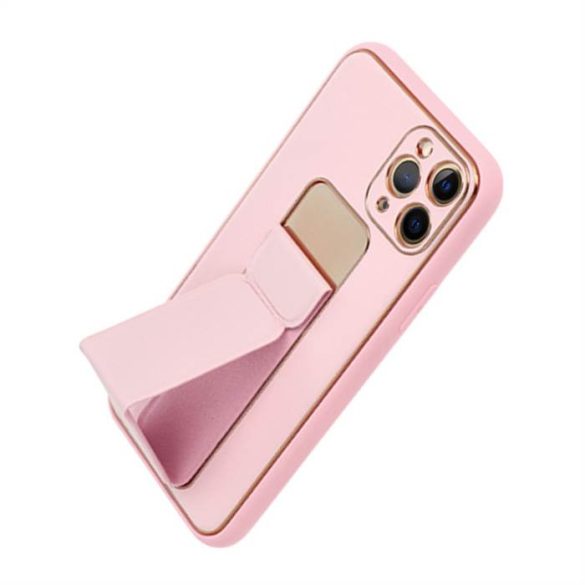 Forcell Bőr Tok kitámasztós Iphone 11 PRO 2019 (5,8") rózsaszín