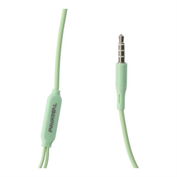 Vezetékes fülhallgatók mikro jack csatlakozóval 3,5 mm pa-e65 zöld