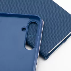 Forcell Luna flipes Carbon Samsung S22 kék tok