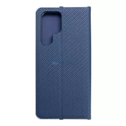 Forcell Luna flipes Carbon Samsung S22 ultra kék tok
