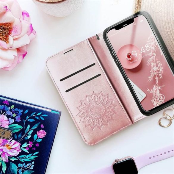 Forcell Mezzo flipes tok Xiaomi Mi 11 Lite 5G / MI 11 Lite LTE (4G) / mi 11 Lite Mandala Rose arany