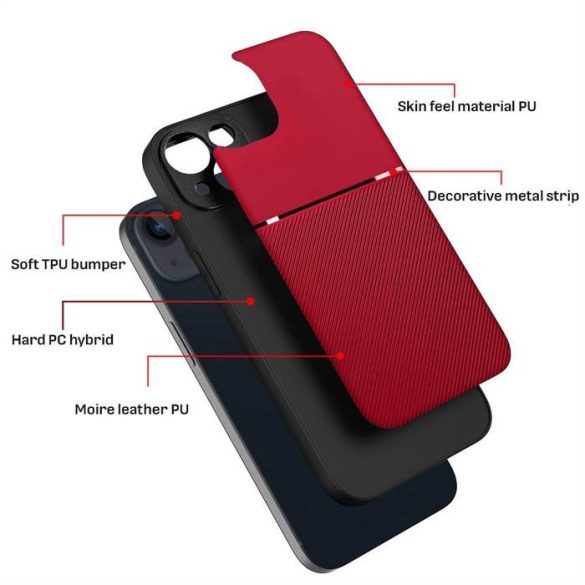Forcell Noble Tok for iPhone 13 Mini Piros