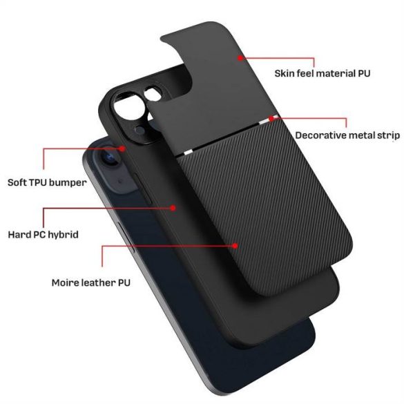 Forcell Noble Tok for iPhone 13 Pro fekete
