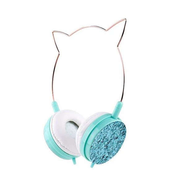 Fejhallgató macska fülmodell ylfs-22 jack 3,5 mm kék